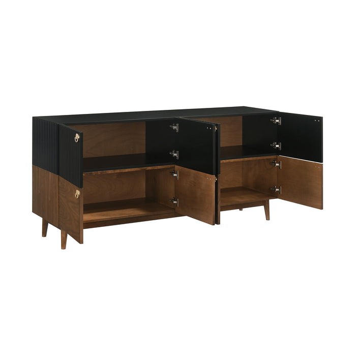 Amigo - Veneer Buffet - Black / Walnut