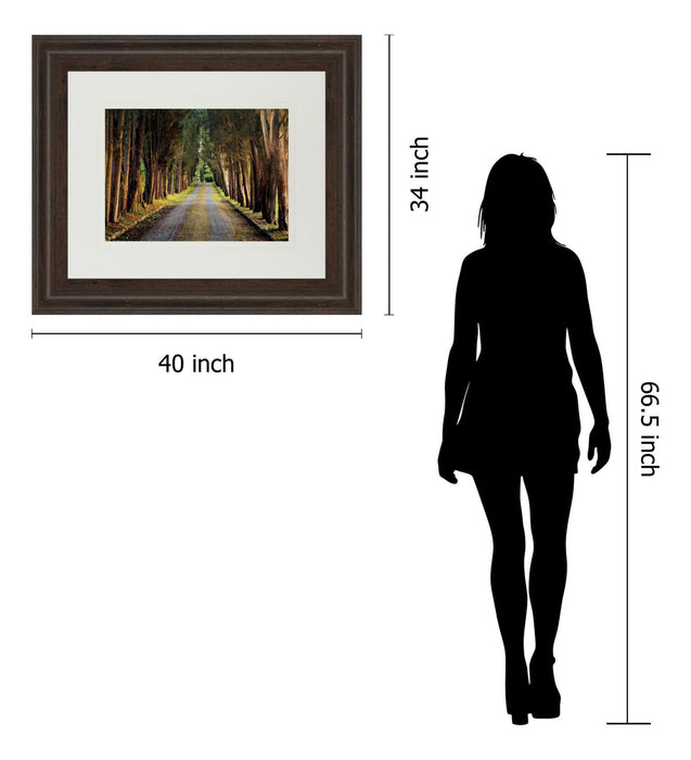 Tree Tunnel By Michael Tunnel And Mossy Oak Native Living - Framed Print Wall Art - Green