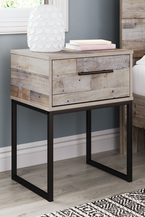 Neilsville - Whitewash - One Drawer Night Stand - Vinyl-Wrapped Sacramento Furniture Store Furniture store in Sacramento