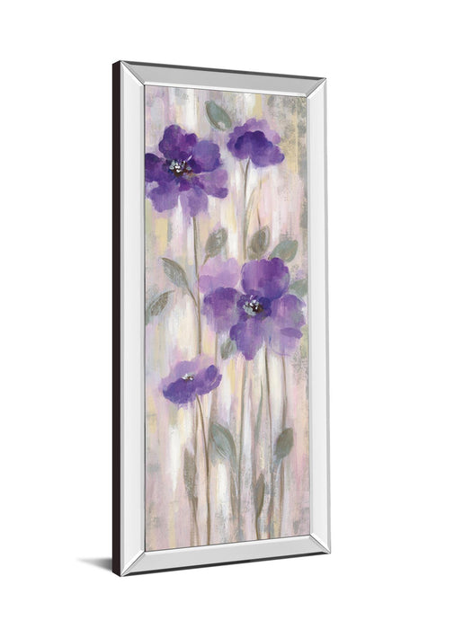 Spring Floral I By Silvia Vassileva - Mirrored Frame Wall Art - Purple