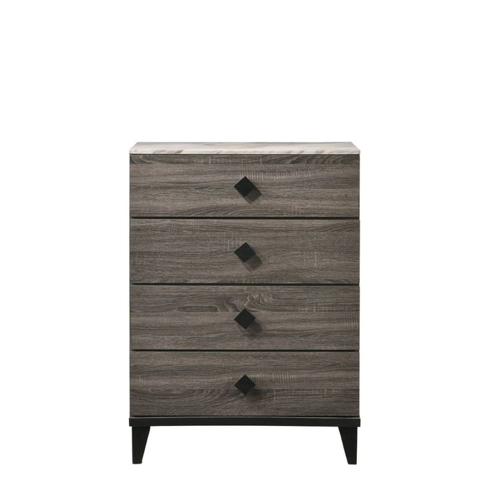 Avantika - Chest - Faux Marble & Rustic Gray Oak Sacramento Furniture Store Furniture store in Sacramento