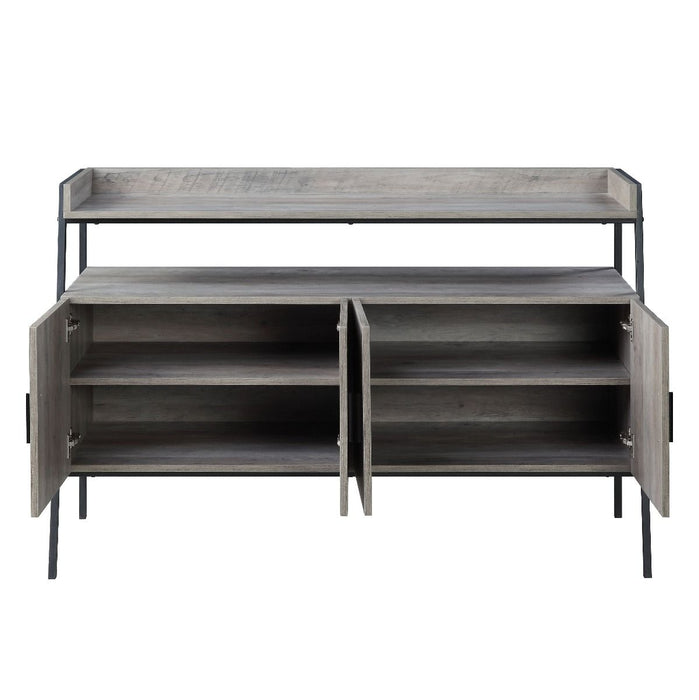 Samiya - TV Stand - Gray Oak & Black Finish Sacramento Furniture Store Furniture store in Sacramento