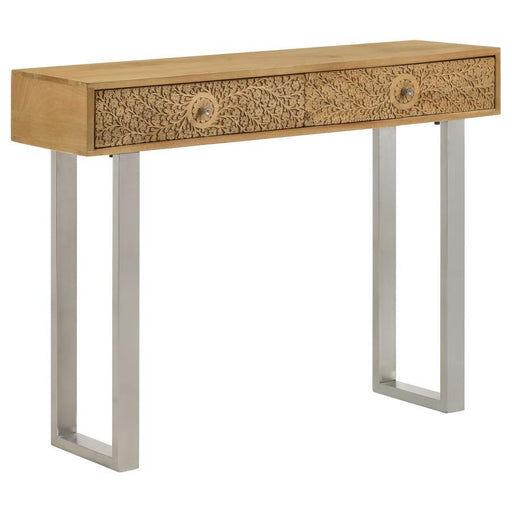 Draco - Console Table With Hand Carved Drawers - Natural Sacramento Furniture Store Furniture store in Sacramento