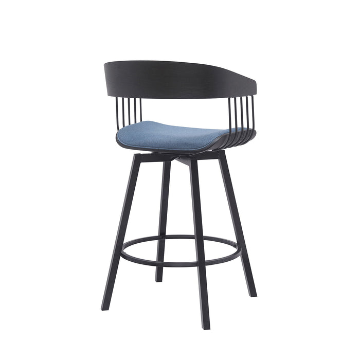 Athena - Swivel Black Metal Stool