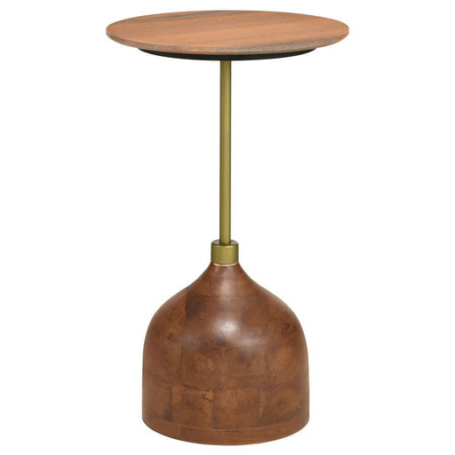 Colima - Round Wood Top Side Table - Peach Sacramento Furniture Store Furniture store in Sacramento