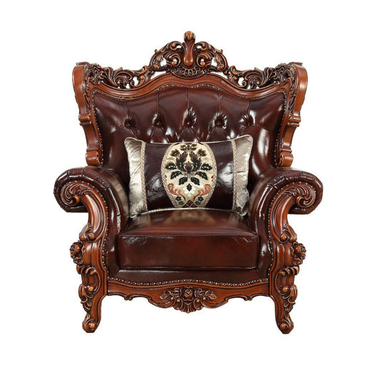 Eustoma - Chair - Cherry Top Grain Leather Match & Walnut Sacramento Furniture Store Furniture store in Sacramento