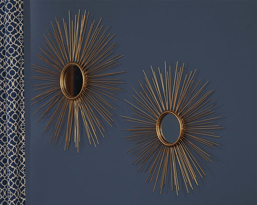 Doniel - Antique Gold Finish - Accent Mirror Set (Set of 2) Sacramento Furniture Store Furniture store in Sacramento