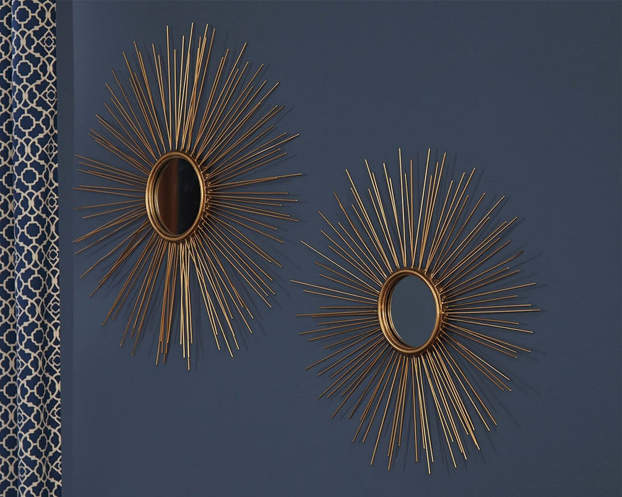 Doniel - Antique Gold Finish - Accent Mirror Set (Set of 2) Sacramento Furniture Store Furniture store in Sacramento