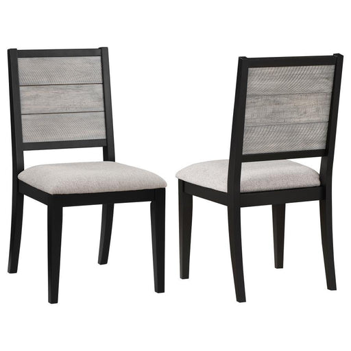 Elodie - Upholstered Padded Seat Dining Side Chair (Set of 2) - Dove Gray And Black Sacramento Furniture Store Furniture store in Sacramento