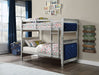 Varian - Twin Over Twin Bunk Bed - Blue Velvet & Silver Finish Sacramento Furniture Store Furniture store in Sacramento