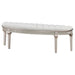 Evangeline - Upholstered Demilune Bench - Ivory And Silver Oak Sacramento Furniture Store Furniture store in Sacramento