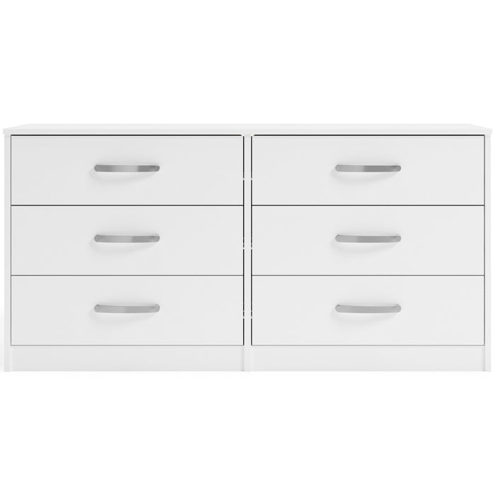 Flannia - White - Six Drawer Dresser - 29'' Height Sacramento Furniture Store Furniture store in Sacramento