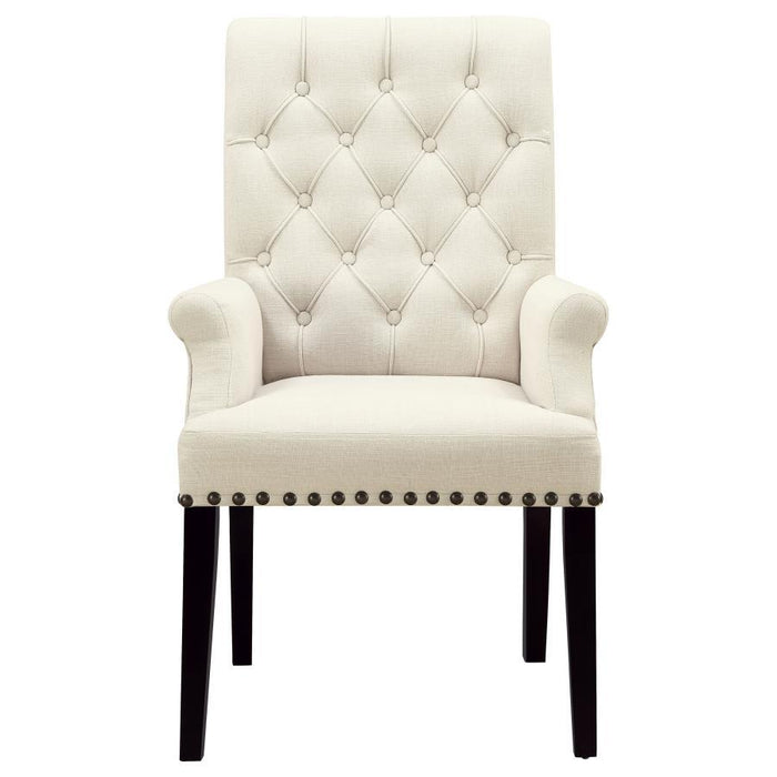 Alana - Tufted Back Upholstered Arm Chair - Beige Sacramento Furniture Store Furniture store in Sacramento