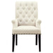 Alana - Tufted Back Upholstered Arm Chair - Beige Sacramento Furniture Store Furniture store in Sacramento