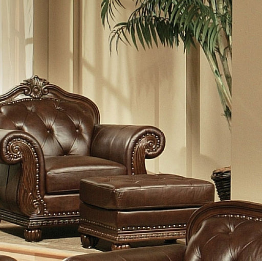 Anondale - Ottoman - Espresso Top Grain Leather Match Sacramento Furniture Store Furniture store in Sacramento