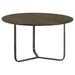 Yaritza - Round Accent Table With Triangle Wire Base - Natural And Gunmetal Sacramento Furniture Store Furniture store in Sacramento