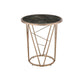 Cicatrix - End Table - Faux Black Marble Glass & Champagne Finish Sacramento Furniture Store Furniture store in Sacramento