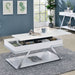 Titus - Coffee Table - White / Chrome Sacramento Furniture Store Furniture store in Sacramento