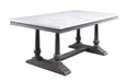 Yabeina - Dining Table - Marble Top & Gray Oak Finish Sacramento Furniture Store Furniture store in Sacramento