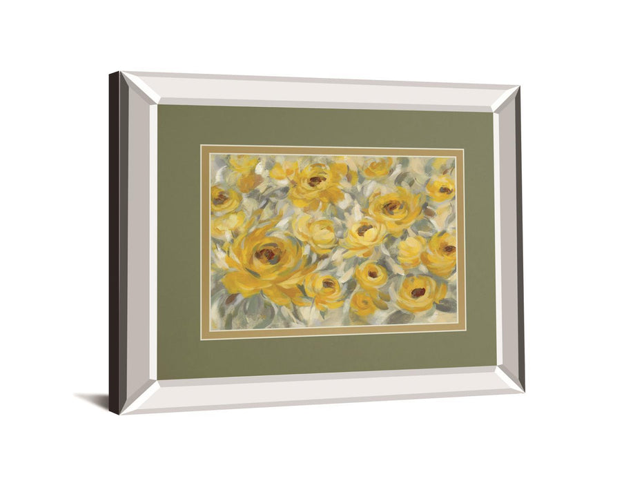 Yellow Roses By Silvia Vassileva Mirrored Frame - Yellow