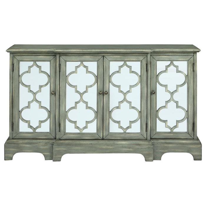 Erigeron - 4-Door Accent Cabinet - Gray Sacramento Furniture Store Furniture store in Sacramento