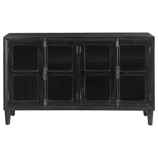 Sylvia - 4-Door Accent Cabinet - Black Sacramento Furniture Store Furniture store in Sacramento