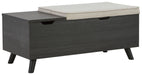 Yarlow - Dark Gray - Storage Bench Sacramento Furniture Store Furniture store in Sacramento