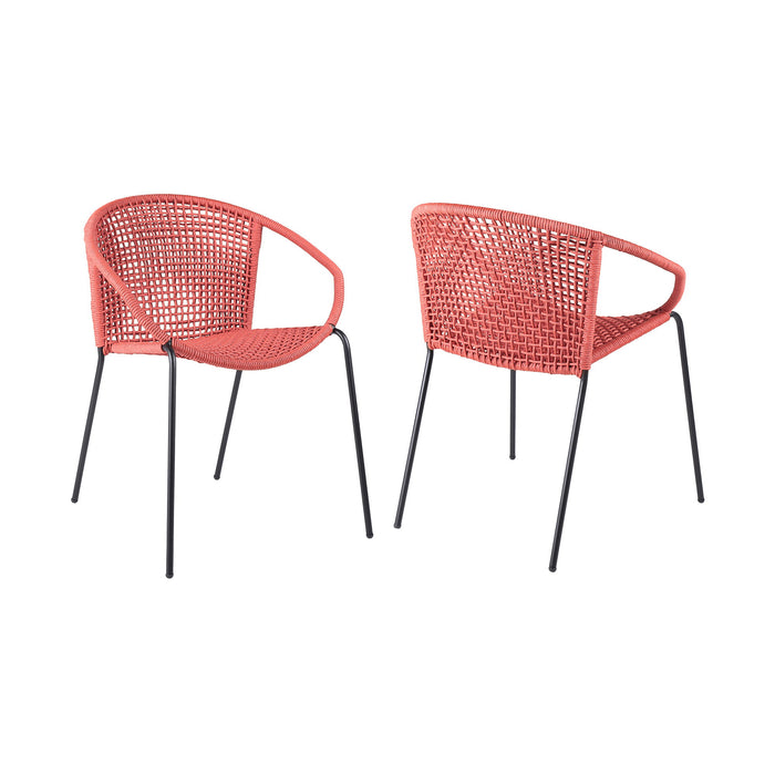 Snack - Indoor / Outdoor Stackable Steel Dining Chair (Set of 2)