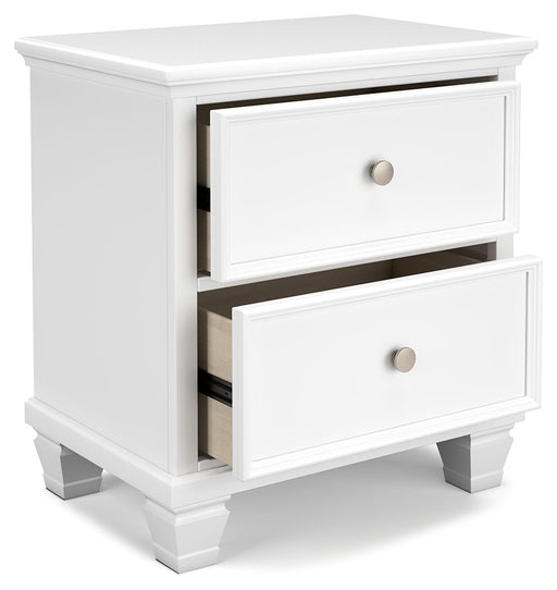 Fortman - White - Two Drawer Night Stand Sacramento Furniture Store Furniture store in Sacramento