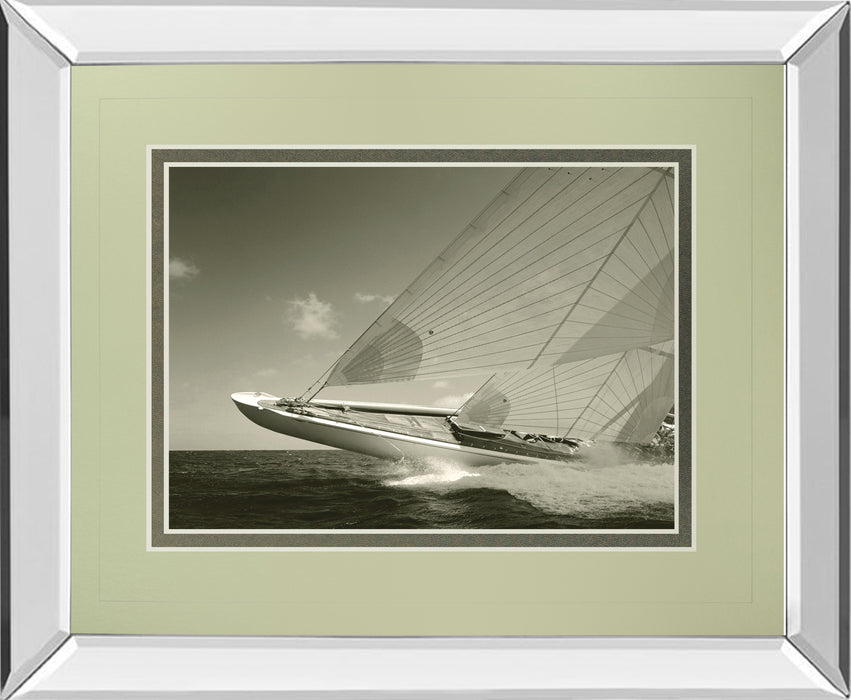 Sea Spray Il By Michael Kahn - Mirror Framed Print Wall Art - Black