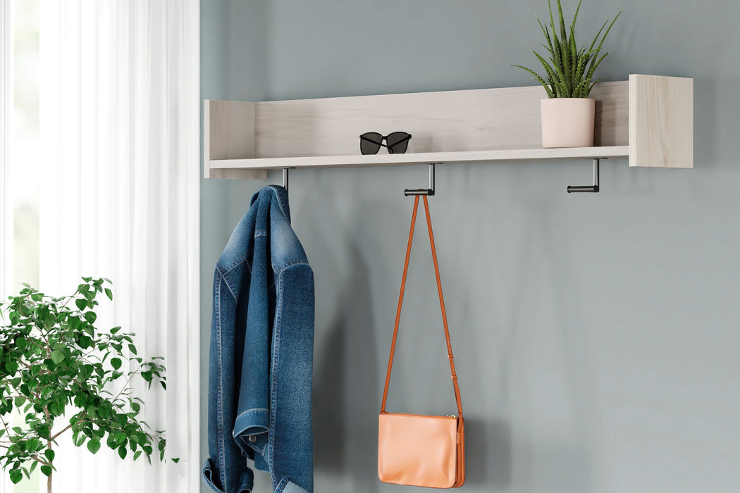 Socalle - Light Natural - Wall Mounted Coat Rack W/shelf Sacramento Furniture Store Furniture store in Sacramento