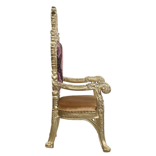Bernadette - Arm Chair (Set of 2) - Pattern Fabric & Gold Finish Sacramento Furniture Store Furniture store in Sacramento