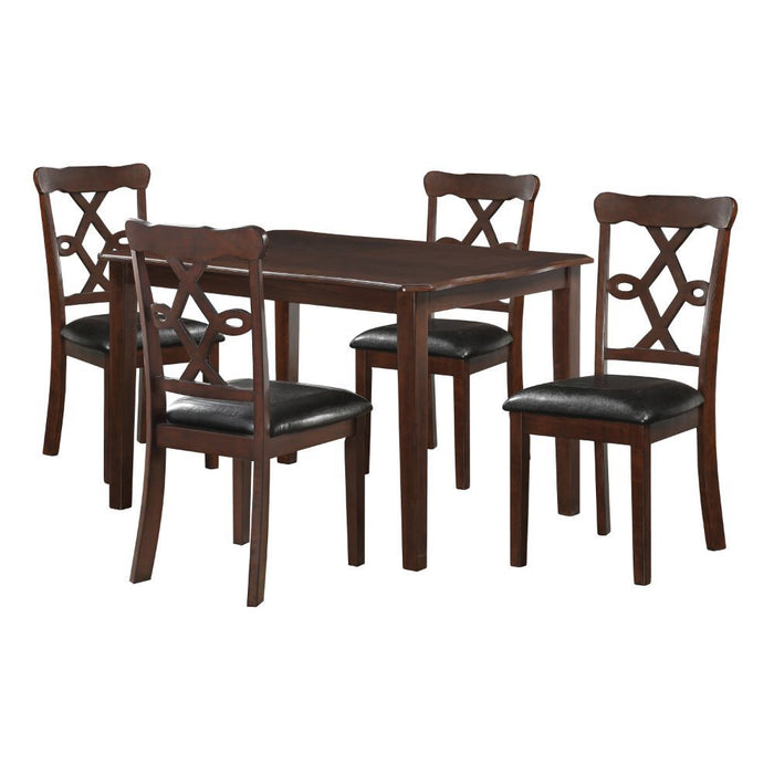 Ingeborg - Dining Table - Black PU & Espresso Sacramento Furniture Store Furniture store in Sacramento