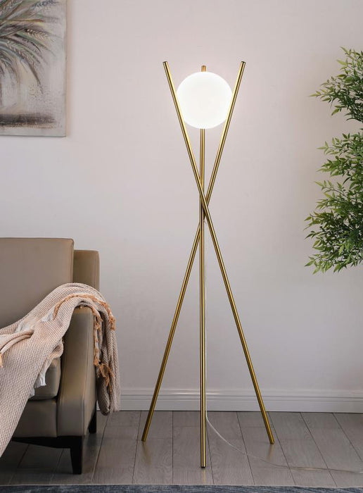 Yamileth - Tripod Floor Lamp - Gold Sacramento Furniture Store Furniture store in Sacramento