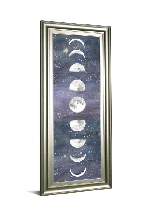 Moon Chart Il By Naomi Mccavitt - Framed Print Wall Art - Blue