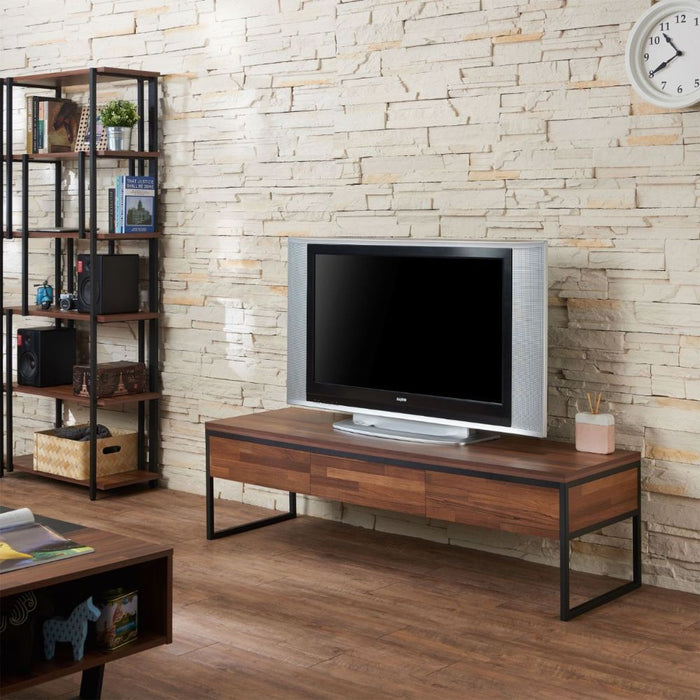 Sara - TV Stand - Walnut & Sandy Black Sacramento Furniture Store Furniture store in Sacramento