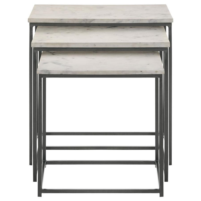 Medora - 3-Piece Nesting Table With Marble Top Sacramento Furniture Store Furniture store in Sacramento