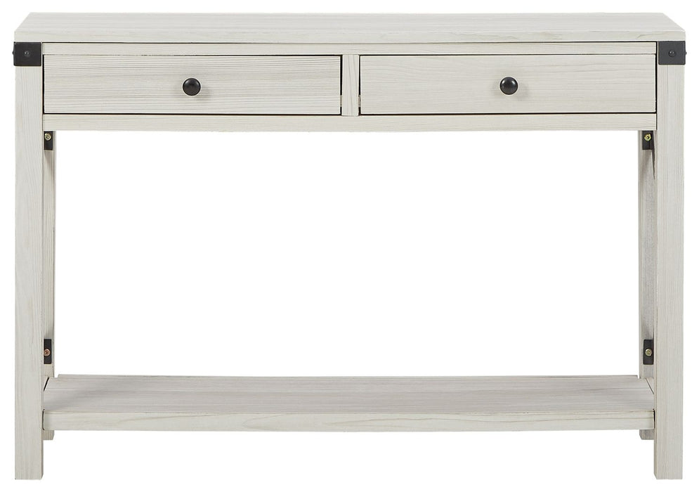 Bayflynn - Whitewash - Console Sofa Table With 2 Drawers Sacramento Furniture Store Furniture store in Sacramento