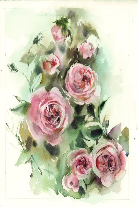 Small - Blush Roses V By Sophia Rodinov - Pink