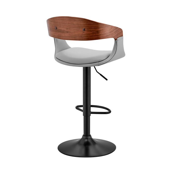 Benson - Adjustable Bar Stool - Walnut Wood