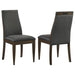 Wes - Upholstered Side Chair (Set of 2) - Gray And Dark Walnut Sacramento Furniture Store Furniture store in Sacramento