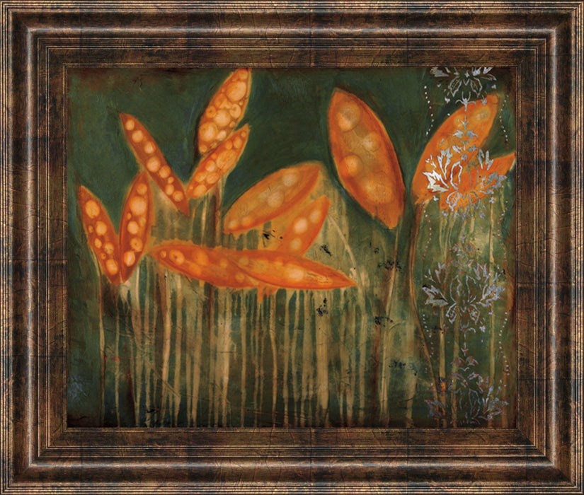 Garden By J. Prior - Framed Print Wall Art - Orange