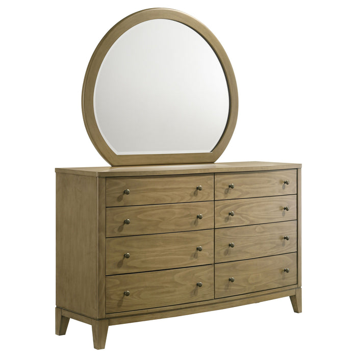 Granada - 8-Drawer Dresser And Mirror - Natural Pine