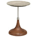 Alicia - Round Marble Top Side Table - Antique White Sacramento Furniture Store Furniture store in Sacramento