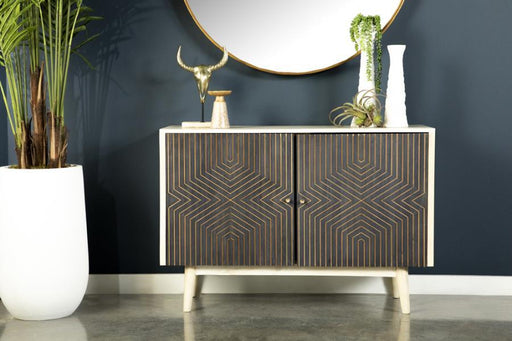 Ixora - 2-Door Accent Cabinet - White Washed And Black Sacramento Furniture Store Furniture store in Sacramento