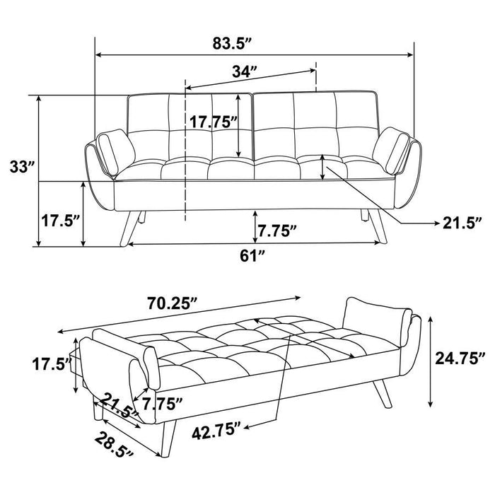 Caufield - Biscuit-Tufted Sofa Bed Sacramento Furniture Store Furniture store in Sacramento