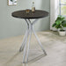 Edgerton - Round Wood Top Bar Table - Dark Oak And Chrome Sacramento Furniture Store Furniture store in Sacramento