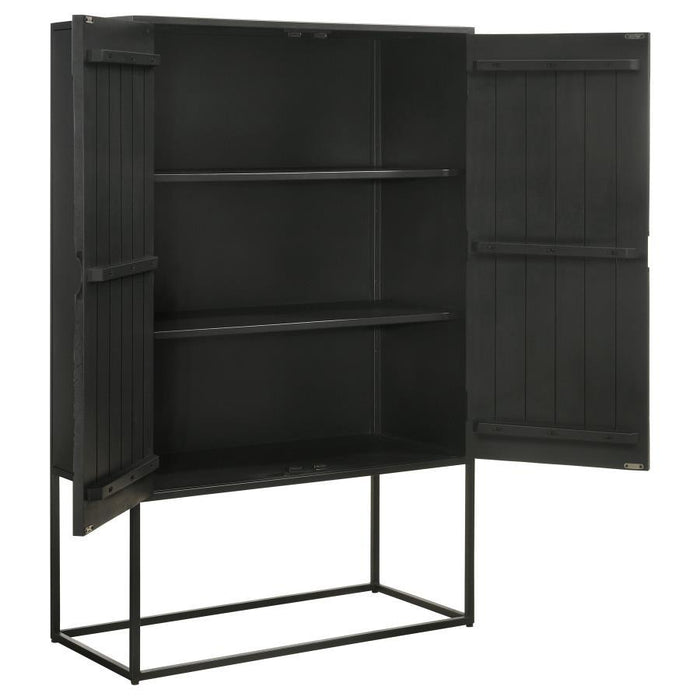 Jenna - 2-Door Bar Cabinet - Black Sacramento Furniture Store Furniture store in Sacramento