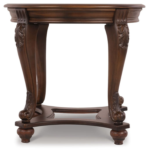 Norcastle - Dark Brown - Round End Table Sacramento Furniture Store Furniture store in Sacramento