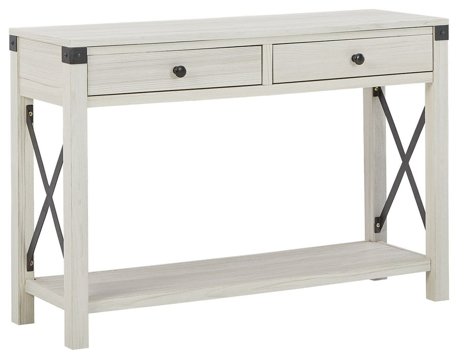 Bayflynn - Whitewash - Console Sofa Table With 2 Drawers Sacramento Furniture Store Furniture store in Sacramento